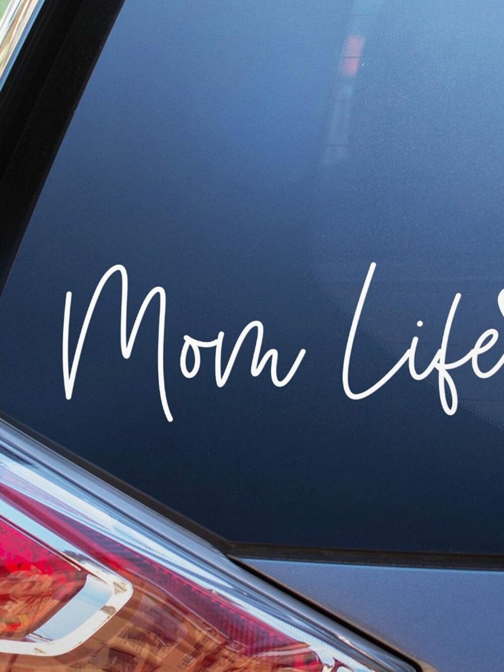 Blue Giraffe Mom Life Car Decal - 7'' Cute Bumper Sticker for Your Car